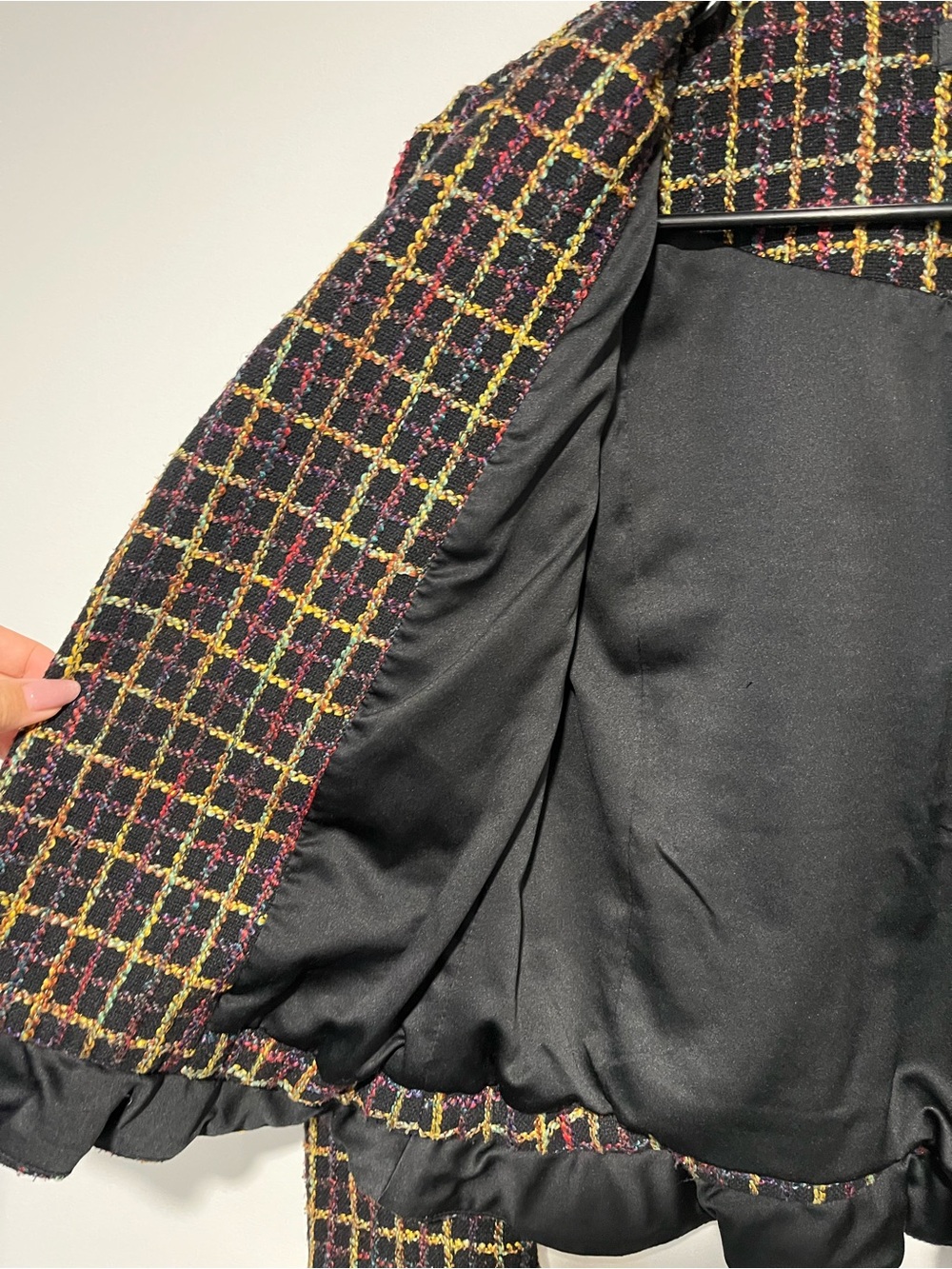 Womens Multi-Color Tweed Jacket - Picture 6 of 9